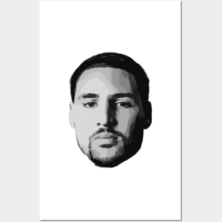 Klay Thompson Golden State Warriors Grayscale Posters and Art